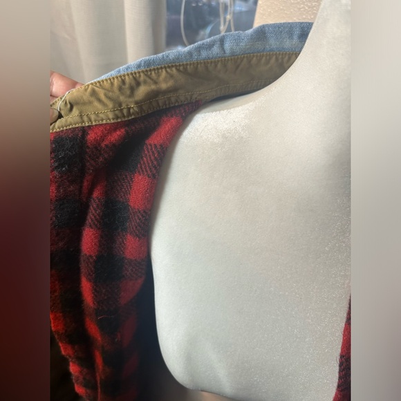 Vintage 1990s Y2K farmer look sweater jacket super retro men size large - Picture 6 of 13